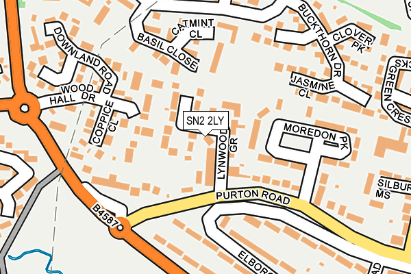 SN2 2LY map - OS OpenMap – Local (Ordnance Survey)