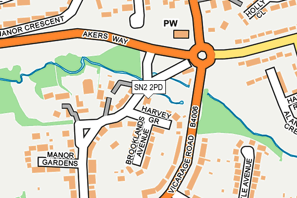 SN2 2PD map - OS OpenMap – Local (Ordnance Survey)