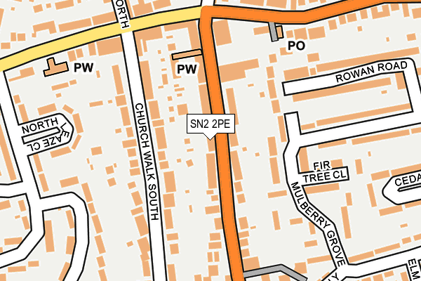 SN2 2PE map - OS OpenMap – Local (Ordnance Survey)