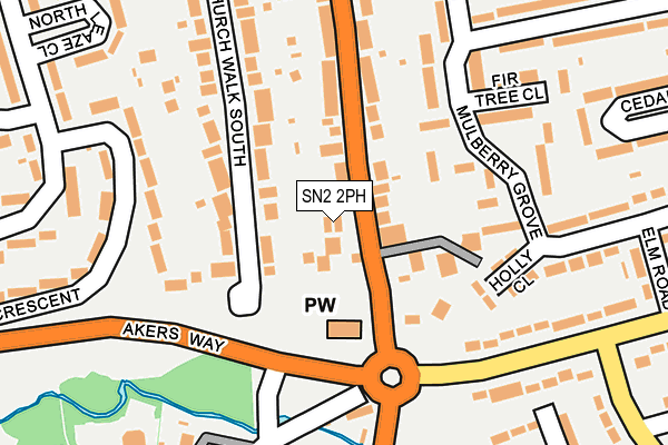 SN2 2PH map - OS OpenMap – Local (Ordnance Survey)
