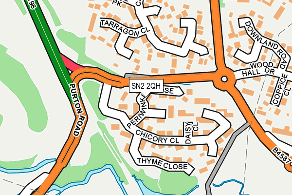 SN2 2QH map - OS OpenMap – Local (Ordnance Survey)