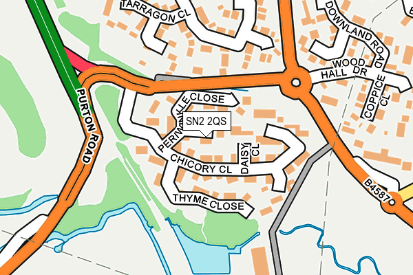 SN2 2QS map - OS OpenMap – Local (Ordnance Survey)