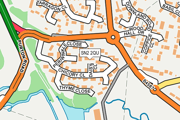 SN2 2QU map - OS OpenMap – Local (Ordnance Survey)