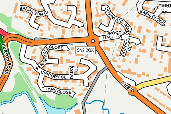 SN2 2QX map - OS OpenMap – Local (Ordnance Survey)