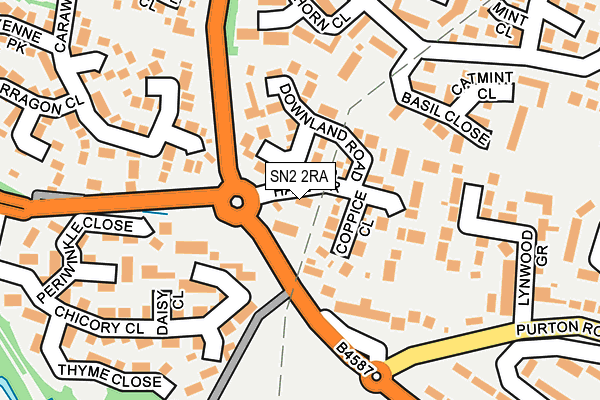 SN2 2RA map - OS OpenMap – Local (Ordnance Survey)