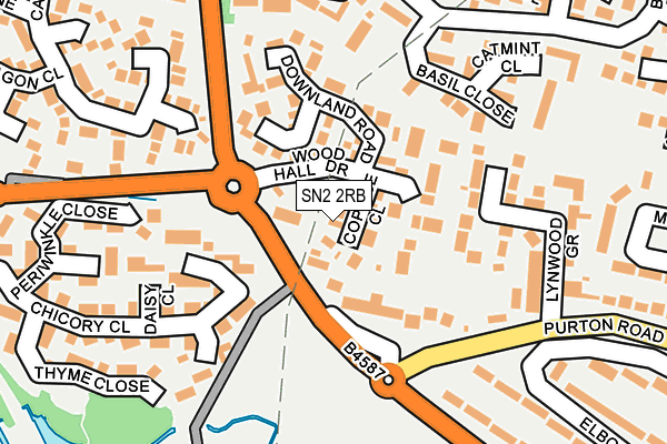 SN2 2RB map - OS OpenMap – Local (Ordnance Survey)