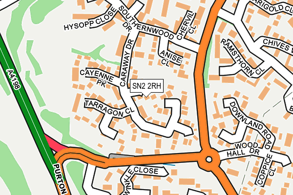 SN2 2RH map - OS OpenMap – Local (Ordnance Survey)