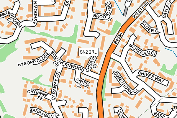 SN2 2RL map - OS OpenMap – Local (Ordnance Survey)