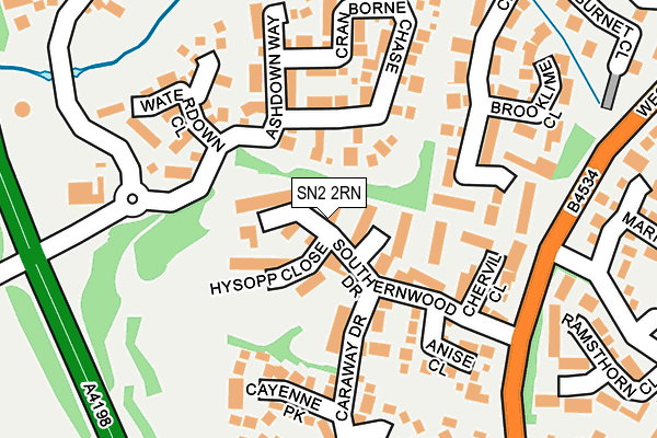 SN2 2RN map - OS OpenMap – Local (Ordnance Survey)