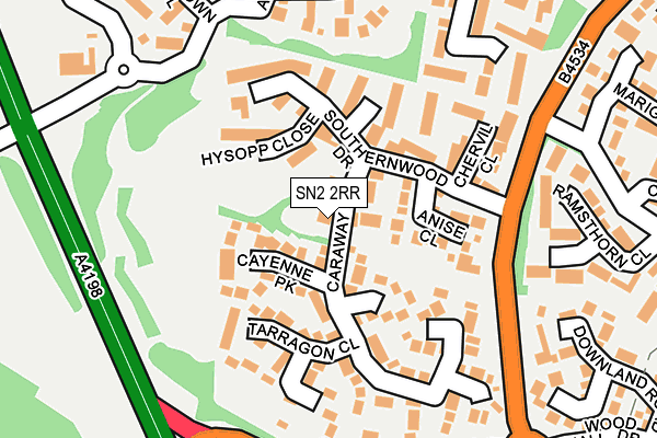 SN2 2RR map - OS OpenMap – Local (Ordnance Survey)
