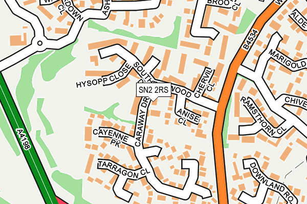 SN2 2RS map - OS OpenMap – Local (Ordnance Survey)