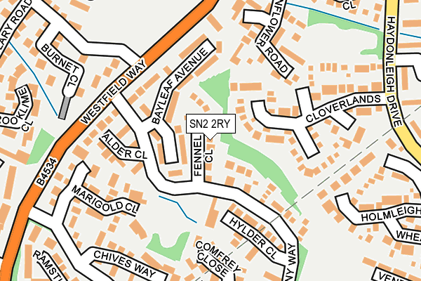 SN2 2RY map - OS OpenMap – Local (Ordnance Survey)