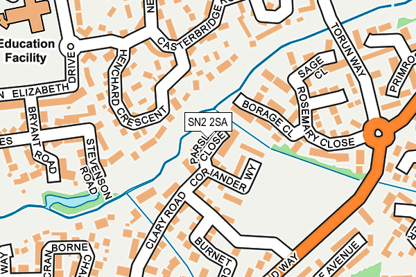 SN2 2SA map - OS OpenMap – Local (Ordnance Survey)