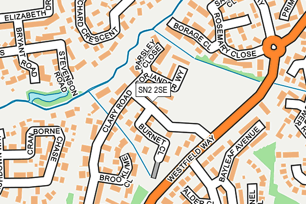 SN2 2SE map - OS OpenMap – Local (Ordnance Survey)