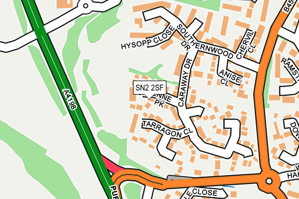 SN2 2SF map - OS OpenMap – Local (Ordnance Survey)