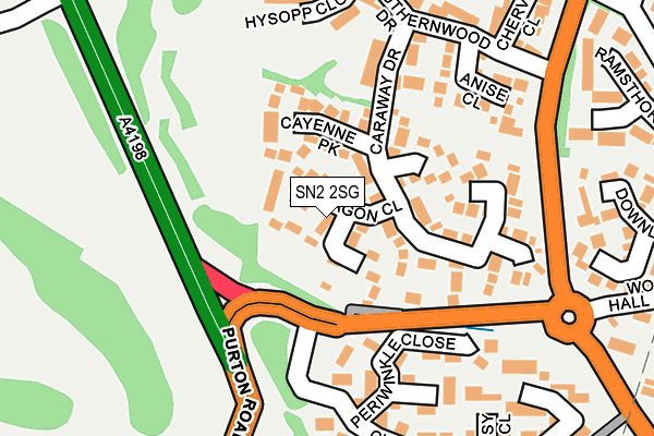 SN2 2SG map - OS OpenMap – Local (Ordnance Survey)