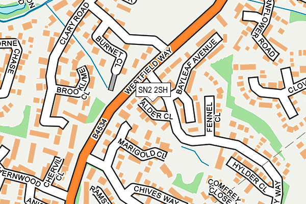 SN2 2SH map - OS OpenMap – Local (Ordnance Survey)