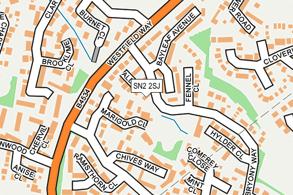 SN2 2SJ map - OS OpenMap – Local (Ordnance Survey)