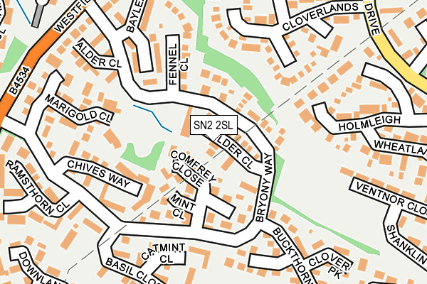 SN2 2SL map - OS OpenMap – Local (Ordnance Survey)