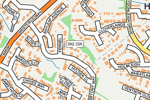 SN2 2SN map - OS OpenMap – Local (Ordnance Survey)