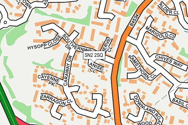 SN2 2SQ map - OS OpenMap – Local (Ordnance Survey)