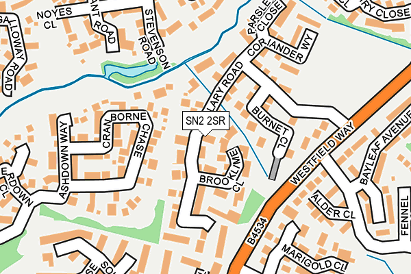 SN2 2SR map - OS OpenMap – Local (Ordnance Survey)
