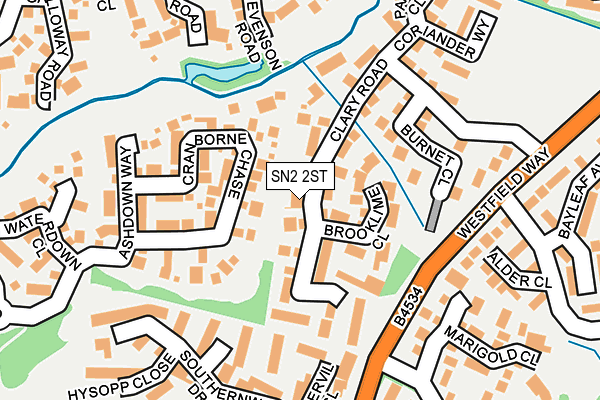 SN2 2ST map - OS OpenMap – Local (Ordnance Survey)