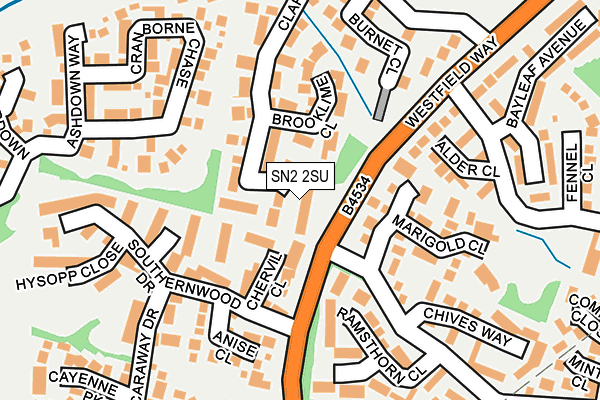 SN2 2SU map - OS OpenMap – Local (Ordnance Survey)