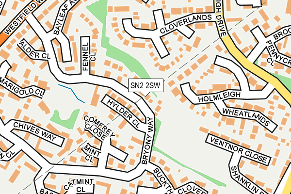 SN2 2SW map - OS OpenMap – Local (Ordnance Survey)