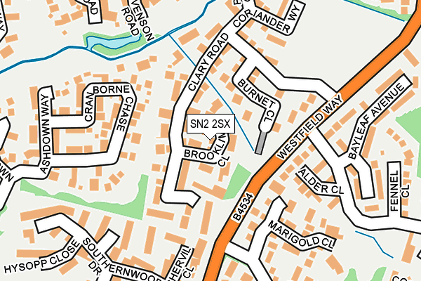 SN2 2SX map - OS OpenMap – Local (Ordnance Survey)