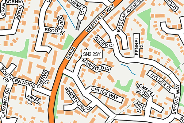 SN2 2SY map - OS OpenMap – Local (Ordnance Survey)