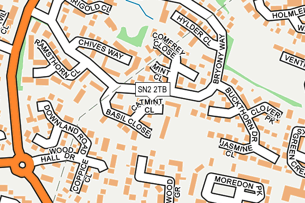 SN2 2TB map - OS OpenMap – Local (Ordnance Survey)