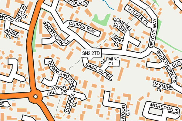 SN2 2TD map - OS OpenMap – Local (Ordnance Survey)