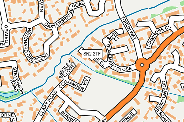 SN2 2TF map - OS OpenMap – Local (Ordnance Survey)