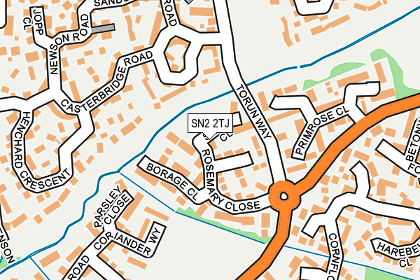 SN2 2TJ map - OS OpenMap – Local (Ordnance Survey)