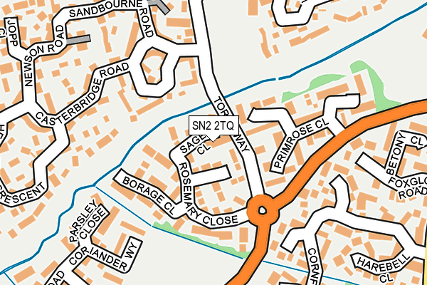 SN2 2TQ map - OS OpenMap – Local (Ordnance Survey)