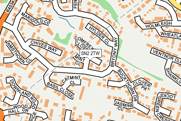 SN2 2TW map - OS OpenMap – Local (Ordnance Survey)