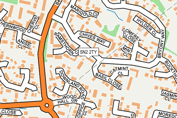 SN2 2TY map - OS OpenMap – Local (Ordnance Survey)