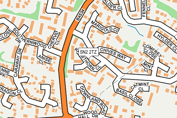 SN2 2TZ map - OS OpenMap – Local (Ordnance Survey)