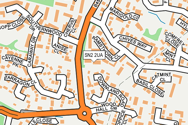 SN2 2UA map - OS OpenMap – Local (Ordnance Survey)
