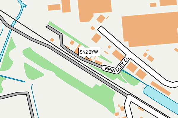SN2 2YW map - OS OpenMap – Local (Ordnance Survey)