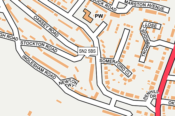 SN2 5BS map - OS OpenMap – Local (Ordnance Survey)