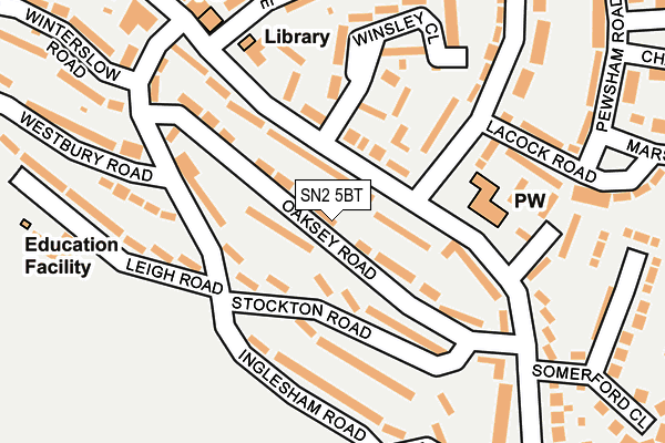 SN2 5BT map - OS OpenMap – Local (Ordnance Survey)