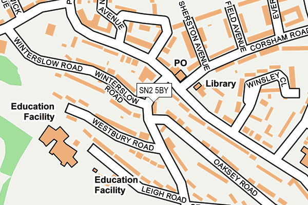 SN2 5BY map - OS OpenMap – Local (Ordnance Survey)