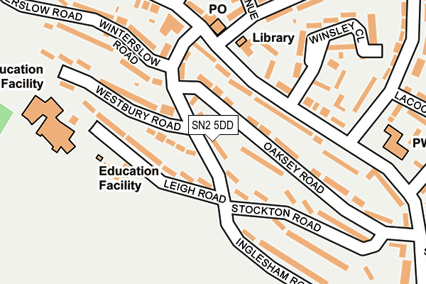 SN2 5DD map - OS OpenMap – Local (Ordnance Survey)