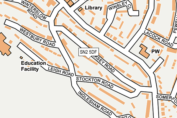 SN2 5DF map - OS OpenMap – Local (Ordnance Survey)