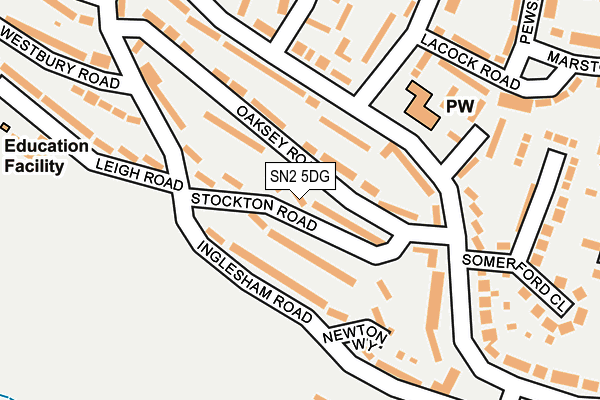 SN2 5DG map - OS OpenMap – Local (Ordnance Survey)