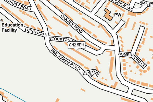 SN2 5DH map - OS OpenMap – Local (Ordnance Survey)