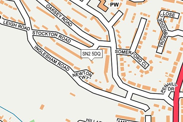 SN2 5DQ map - OS OpenMap – Local (Ordnance Survey)