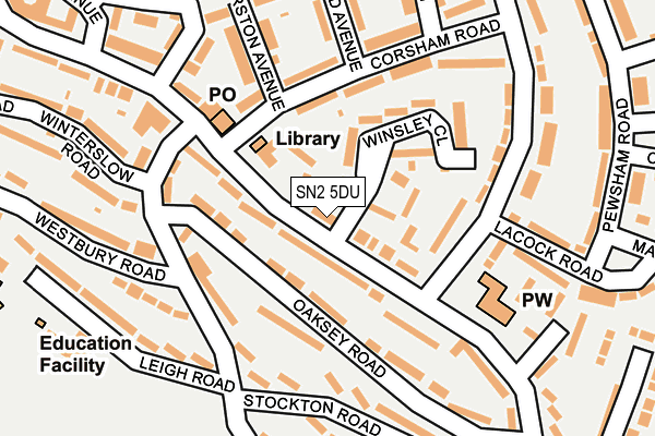 SN2 5DU map - OS OpenMap – Local (Ordnance Survey)